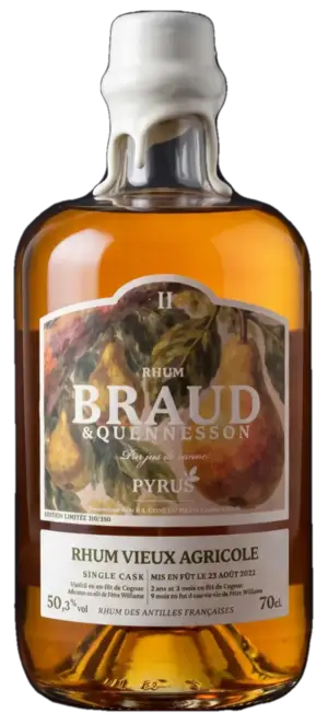 La bouteille Pyrus de Braud & Quennesson, vue de face
